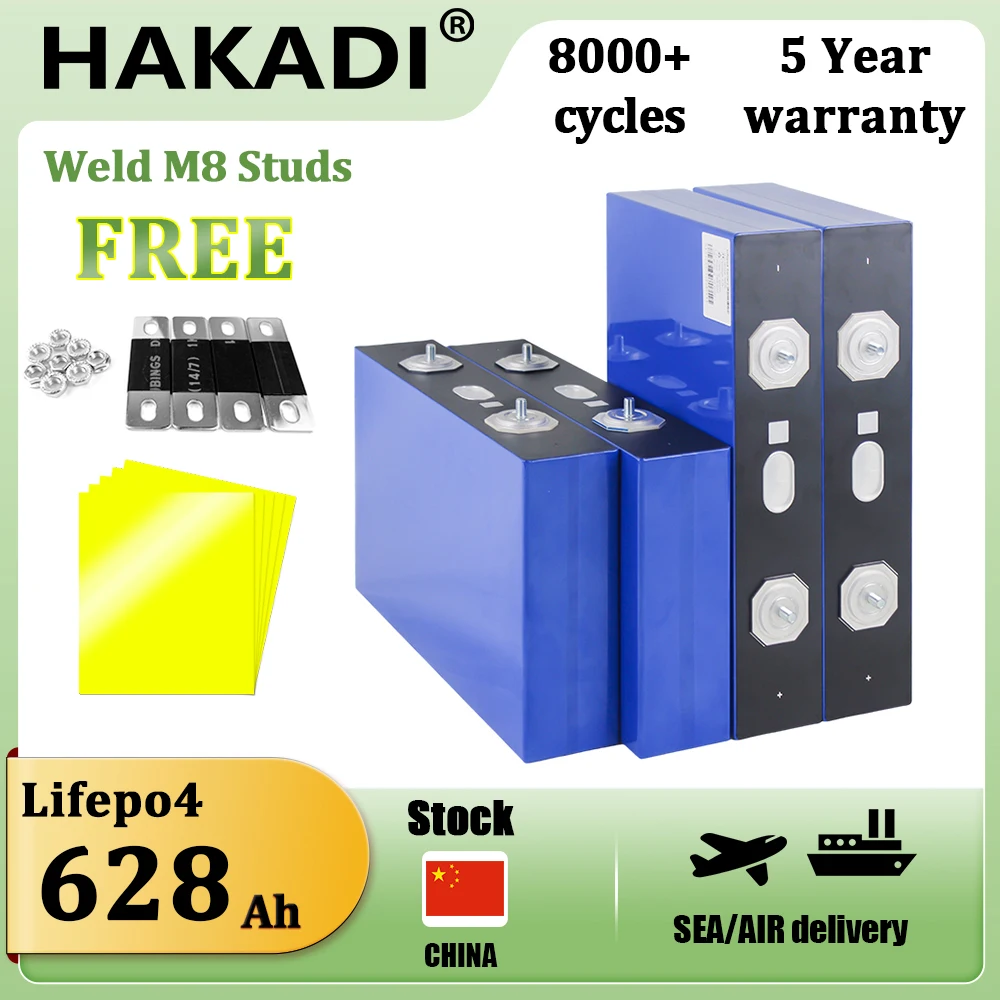 EVE новые аккумуляторы Lifepo4 3,2 В 628 Ач перезаряжаемые призматические ячейки большой емкости 2-16 шт. для системы хранения энергии Power Bank
EVE новые аккумуляторы Lifepo4 3,2 В 628 Ач перезаряжаемые призматические ячейки большой емкости 2-16 шт. для системы хранения энергии Power Bank
