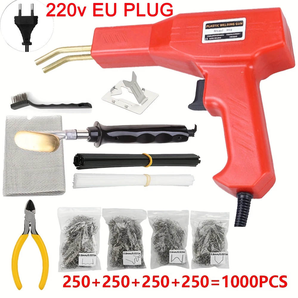 50W Plastic Welding Machine Kit - Hot Stapler, Soldering Iron Tools for Car Bumper Crack & Dent Repair, Hot Gun Equipment
50W Plastic Welding Machine Kit - Hot Stapler, Soldering Iron Tools for Car Bumper Crack & Dent Repair, Hot Gun Equipment