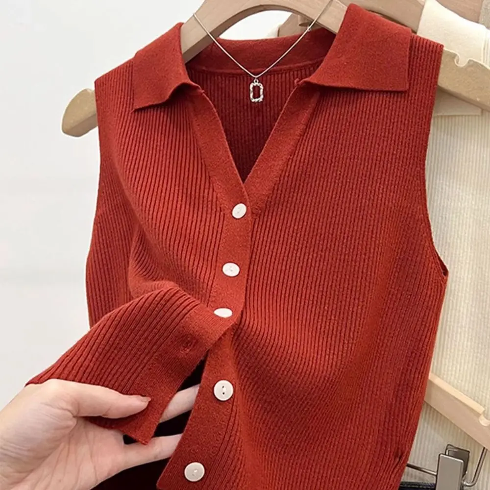 Fashion Solid Color Knitted Vest Sleeveless Casual Tank Top Slim Fit Cardigan Top Women
Fashion Solid Color Knitted Vest Sleeveless Casual Tank Top Slim Fit Cardigan Top Women
