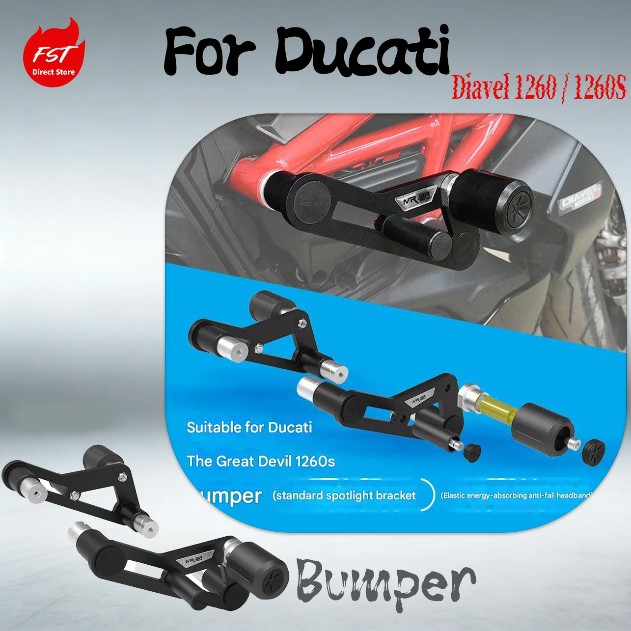 Crash Bar Engine Guard & Frame Sliders Anti-Crash Ball for Ducati Diavel 1260 / 1260S, Motorcycle Racing Bumper Protector
Crash Bar Engine Guard & Frame Sliders Anti-Crash Ball for Ducati Diavel 1260 / 1260S, Motorcycle Racing Bumper Protector