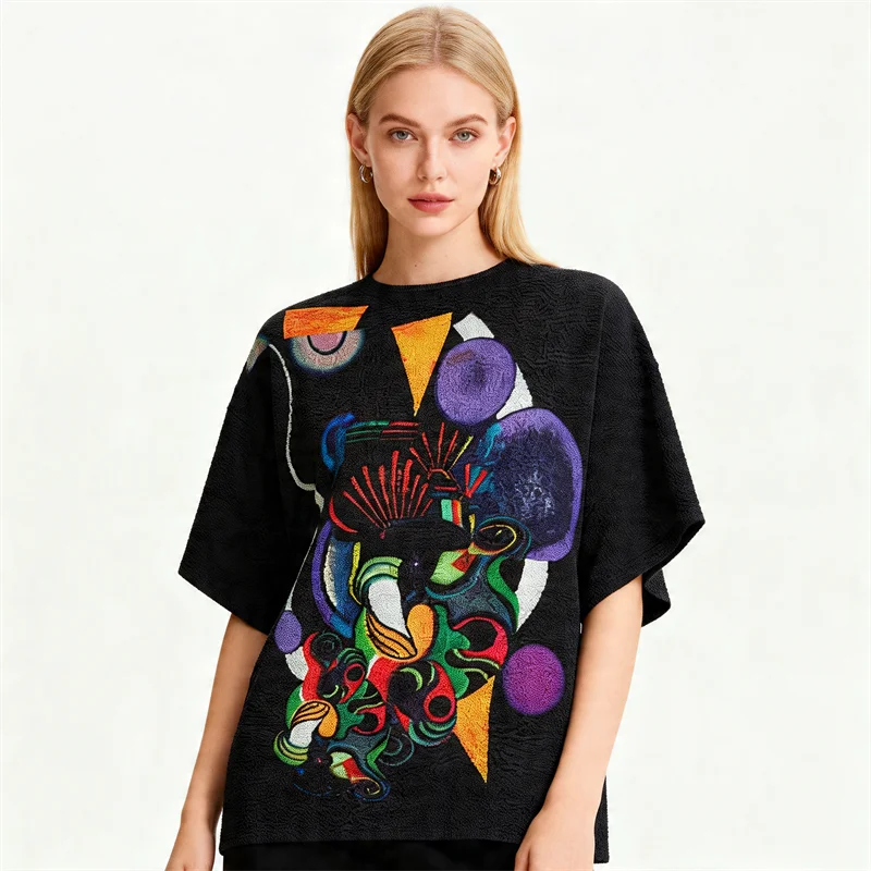 Miyake Art Casual T-Shirt Pleated Women's Round-neck Short-sleeved Printed Pulllover Top 2026 Spring New Fashion
Miyake Art Casual T-Shirt Pleated Women's Round-neck Short-sleeved Printed Pulllover Top 2026 Spring New Fashion