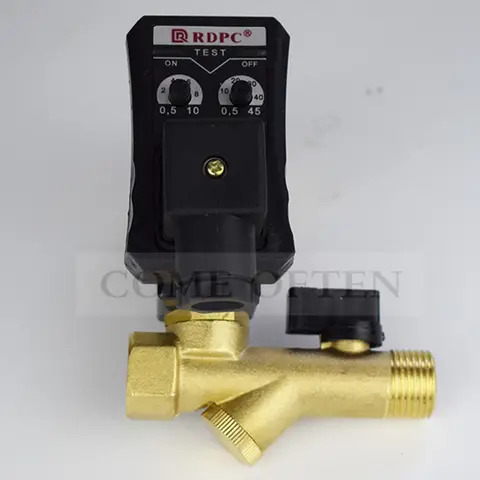 16Bar Electronic Drain Valve Air Compressor Air Storage Timing Automatic Water Discharge Solenoid Valve AC220V Split Integrated