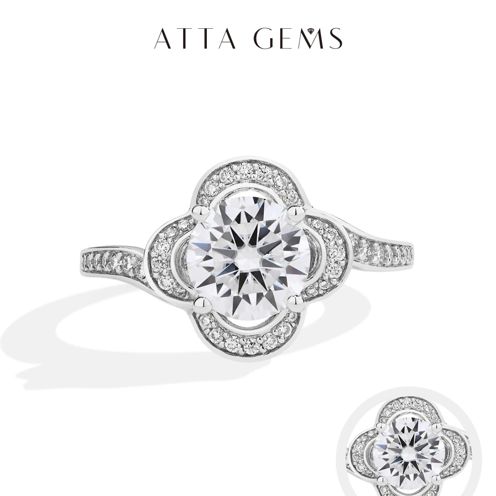 ATTAGEMS Luxury Full Moissanite Ring DVVS1 1.5CT 100%925 Sterling Silver For Women Flower Shape Engagement Band Fine Jewelry New
ATTAGEMS Luxury Full Moissanite Ring DVVS1 1.5CT 100%925 Sterling Silver For Women Flower Shape Engagement Band Fine Jewelry New