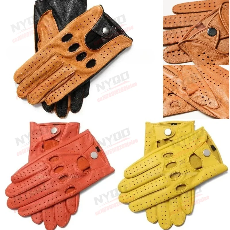 Motorcycle Riding Men's Genuine Leather Gloves Vintage Breathable and Multi Colored Options for All Seasons
Motorcycle Riding Men's Genuine Leather Gloves Vintage Breathable and Multi Colored Options for All Seasons