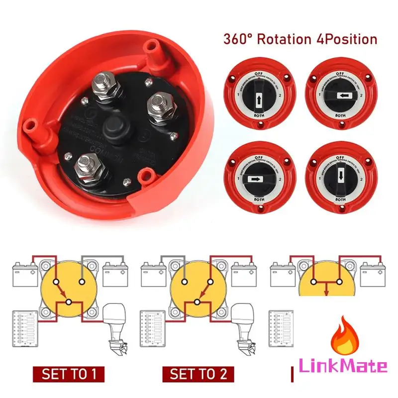 Car Dual Battery Selector Switch 400A 6-32V 4 Position Power Cut Off Battery Isolator For Marine Boat RV Big Truck
Car Dual Battery Selector Switch 400A 6-32V 4 Position Power Cut Off Battery Isolator For Marine Boat RV Big Truck