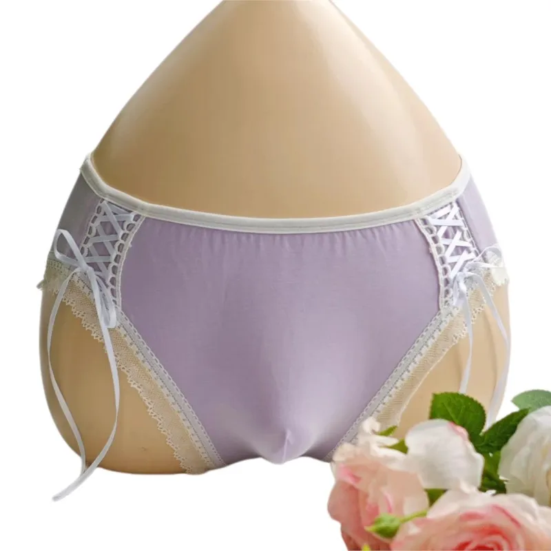 Men's Cotton Panties Lovely Sweety Cross-dressing Bow Ribbon Lace Princess Style Elasticity Underwear Intimates Soft Breifs
Men's Cotton Panties Lovely Sweety Cross-dressing Bow Ribbon Lace Princess Style Elasticity Underwear Intimates Soft Breifs