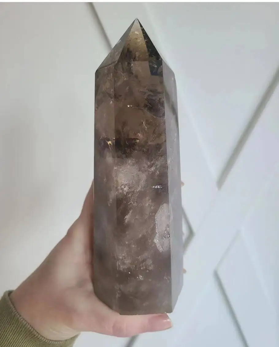 Large Natural Crystal Tower, Smoky Quartz, Hexagonal Prism, Energy Gem, Magic Wand, Treatment Decoration, 1 Pc
Large Natural Crystal Tower, Smoky Quartz, Hexagonal Prism, Energy Gem, Magic Wand, Treatment Decoration, 1 Pc