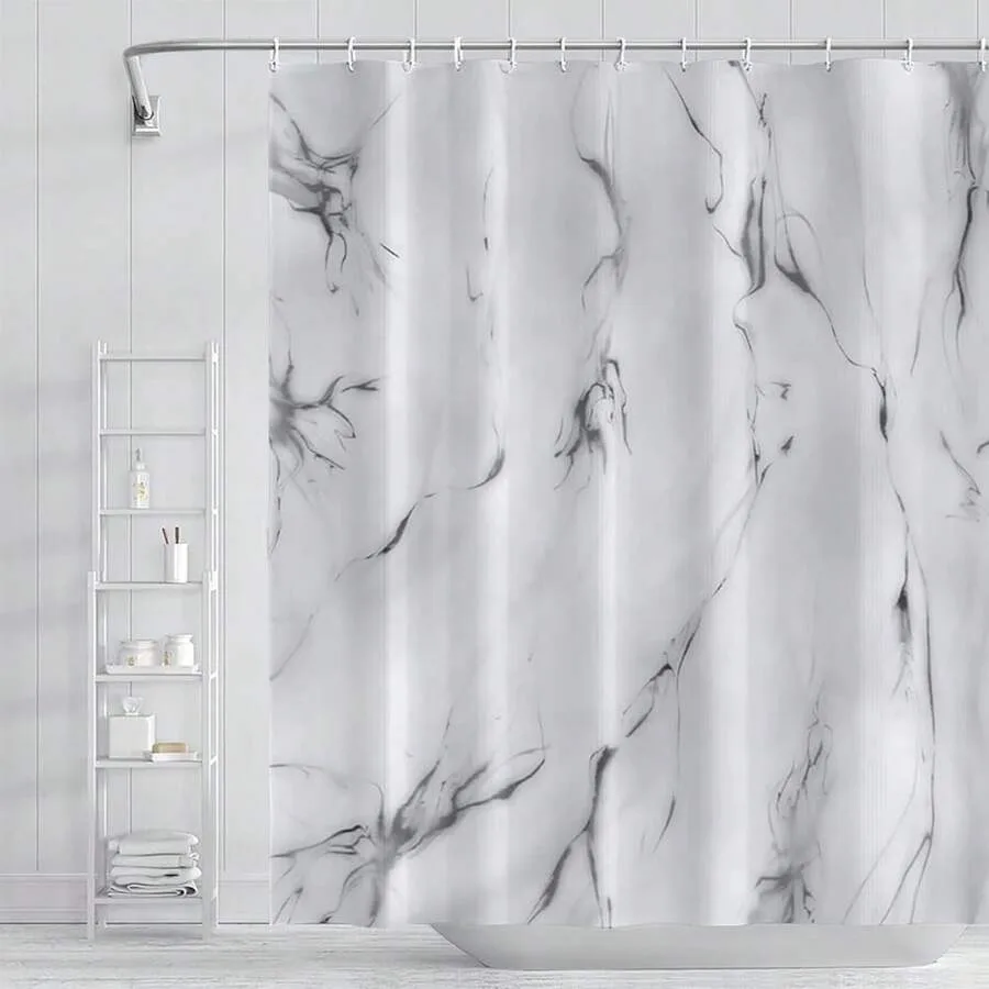 Black And White Marble Shower Curtain For Bathroom Grey Abstract Ink Shower Curtain Waterproof Polyester Fabric Modern Minimali
Black And White Marble Shower Curtain For Bathroom Grey Abstract Ink Shower Curtain Waterproof Polyester Fabric Modern Minimali
