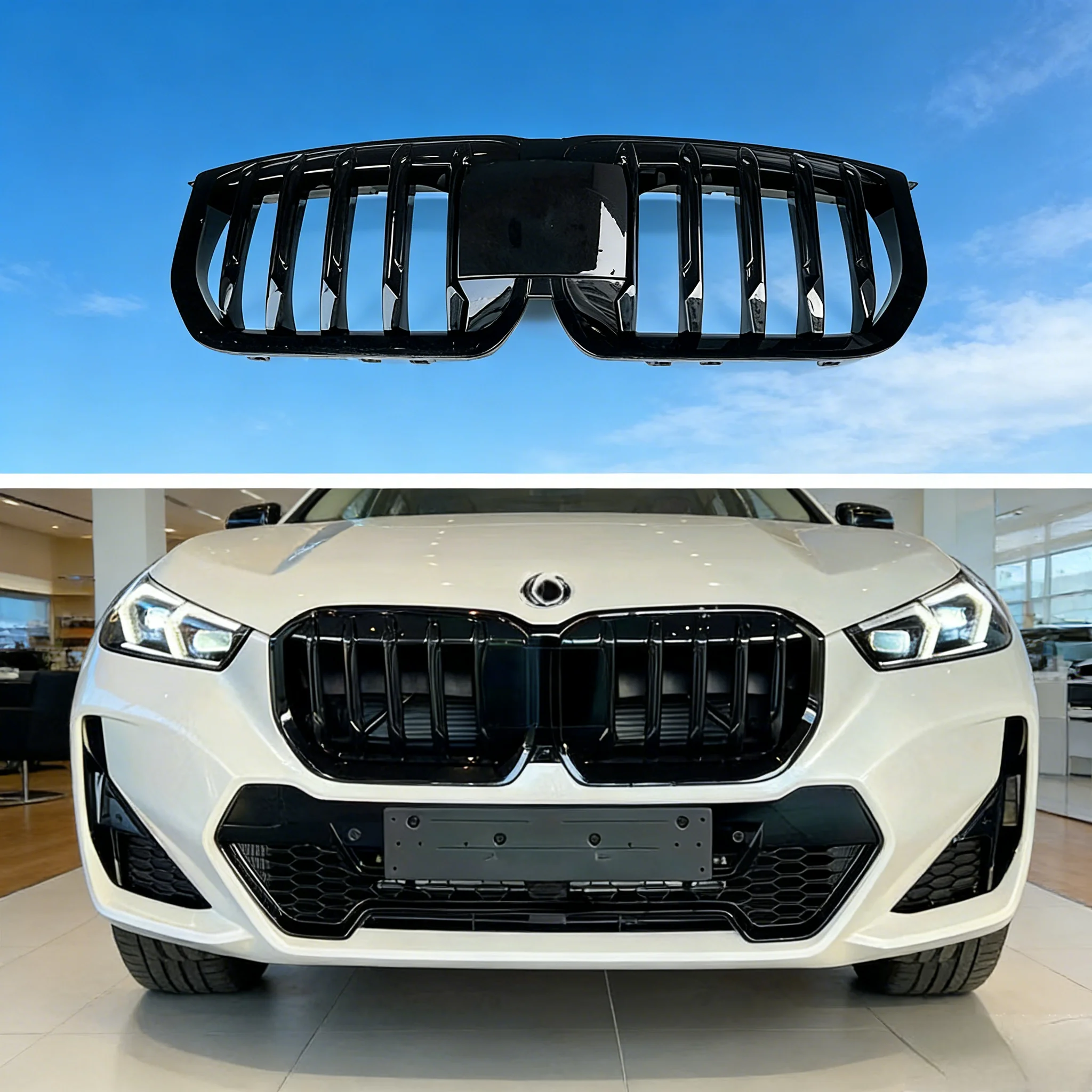 2022 2023 2024 For BMW X1 U11 iX1 M Sport Replacement Front Hood Kidney Grille Racing Grill Bumper Grilles By ABS Gloss Black
2022 2023 2024 For BMW X1 U11 iX1 M Sport Replacement Front Hood Kidney Grille Racing Grill Bumper Grilles By ABS Gloss Black