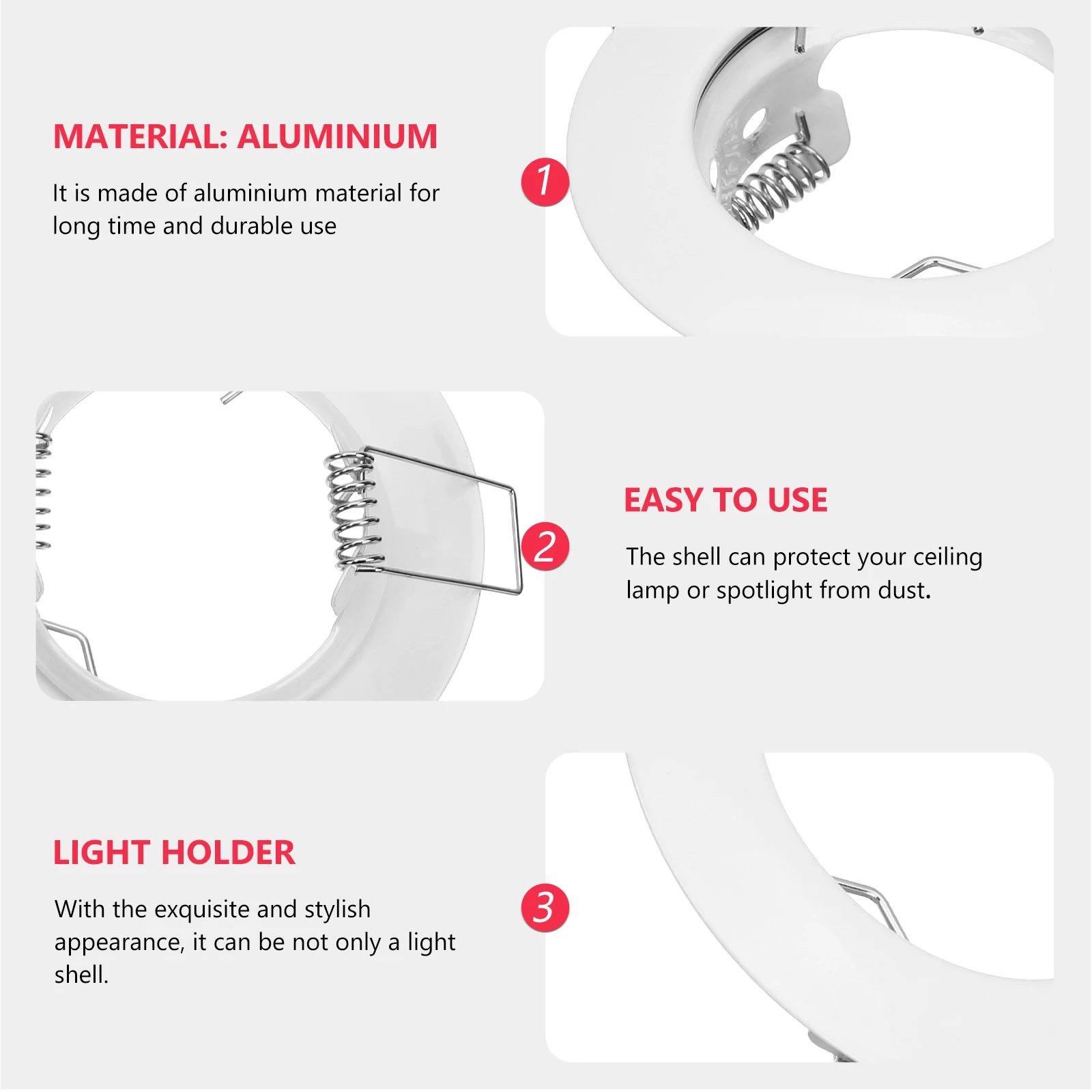 2pcs Recessed Lighting Trims Trim Covers Bathroom Ceiling Replacement Can Downlighter Insulation Guard GU10
2pcs Recessed Lighting Trims Trim Covers Bathroom Ceiling Replacement Can Downlighter Insulation Guard GU10