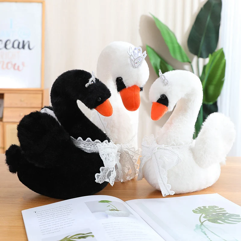 New Cute Black White Crown Fluffly Swan Plush Toy Kawaii Stuffed Animals Couple Swan Baby Appease Plushies Doll for Girls Gifts
New Cute Black White Crown Fluffly Swan Plush Toy Kawaii Stuffed Animals Couple Swan Baby Appease Plushies Doll for Girls Gifts