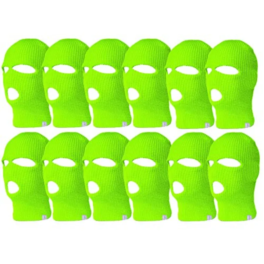 12 Pack 3 Hole Ski Face Mask Balaclava for Cold Weather Outdoor Use Black Breathable Thermal Fabric with Anti-Fog Design
12 Pack 3 Hole Ski Face Mask Balaclava for Cold Weather Outdoor Use Black Breathable Thermal Fabric with Anti-Fog Design
