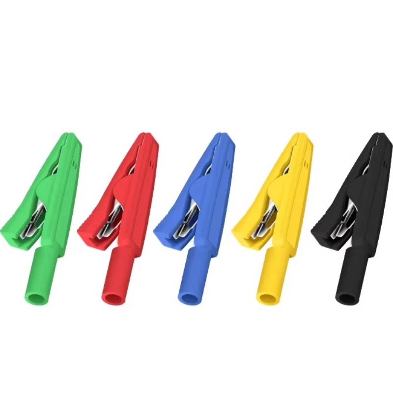 5mm Open Hole Insulation Weldable Crocodile Clip with 2mm Jack Straight In Probe / Banana Head Test Plug Yellow Red Green Black
5mm Open Hole Insulation Weldable Crocodile Clip with 2mm Jack Straight In Probe / Banana Head Test Plug Yellow Red Green Black