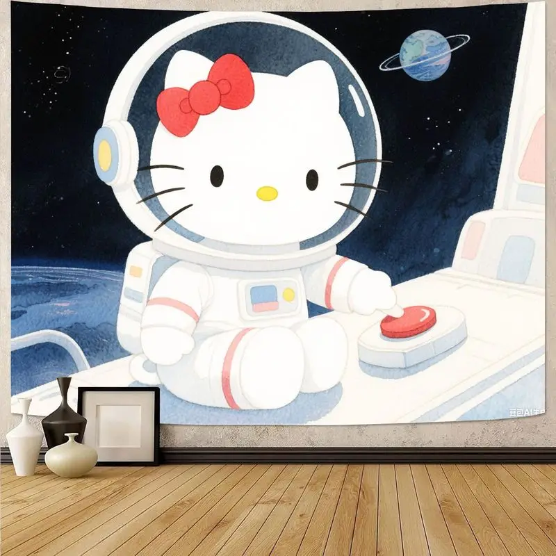 1 шт., милый космический гобелен «Hello Kitty», кавайный настенный художественный декор для детской спальни, подарок для косплея для любителей кошек
1 шт., милый космический гобелен «Hello Kitty», кавайный настенный художественный декор для детской спальни, подарок для косплея для любителей кошек