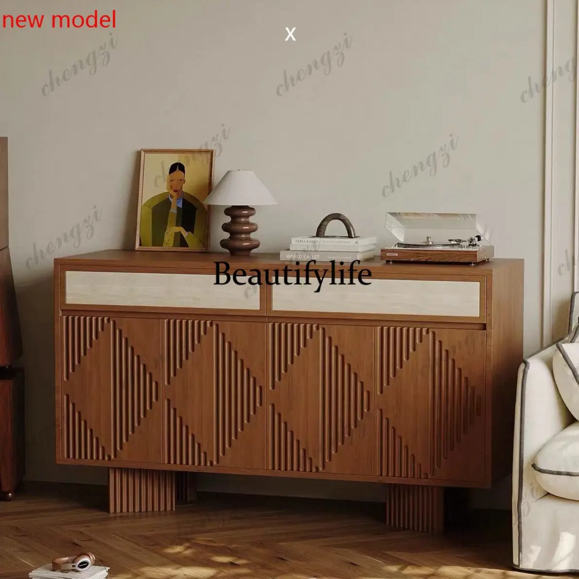 Solid wood dining side, living room locker, wall storage, retro drawer cabinetN138
Solid wood dining side, living room locker, wall storage, retro drawer cabinetN138