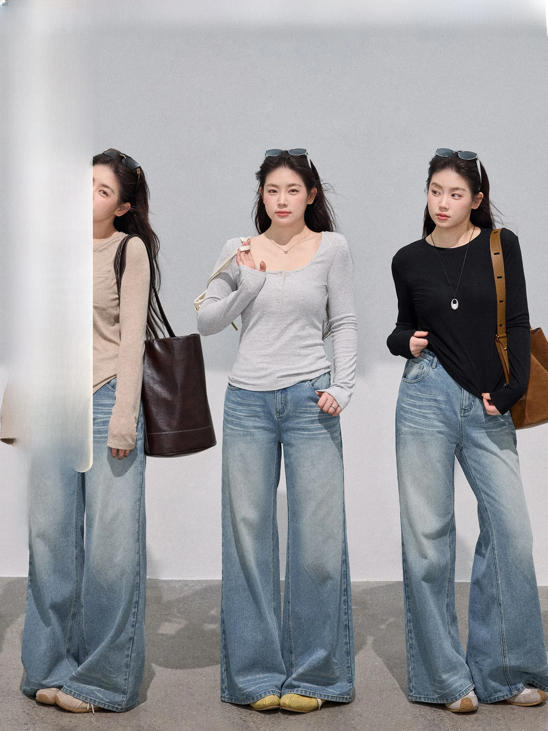 Брюки-палаццо JULULOOK Studio "n" из выцветшего денима свободного кроя, больших размеров, женские, повседневные, из смесового хлопка, осенний сезон
Брюки-палаццо JULULOOK Studio "n" из выцветшего денима свободного кроя, больших размеров, женские, повседневные, из смесового хлопка, осенний сезон