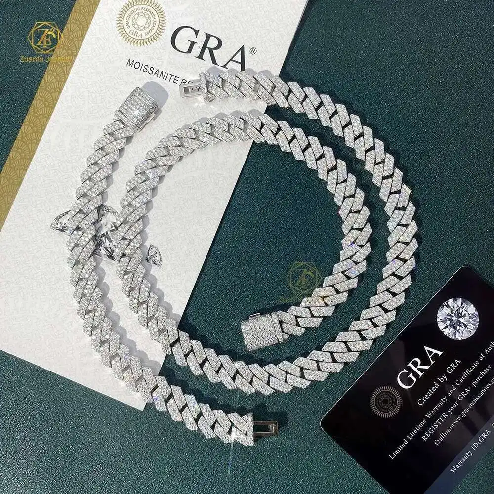 Classical 12mm 925 Sterling Silver Gold Plated Men Necklace Iced Out Hiphop Jewelry Diamond Moissanite Cuban Link Chain
Classical 12mm 925 Sterling Silver Gold Plated Men Necklace Iced Out Hiphop Jewelry Diamond Moissanite Cuban Link Chain