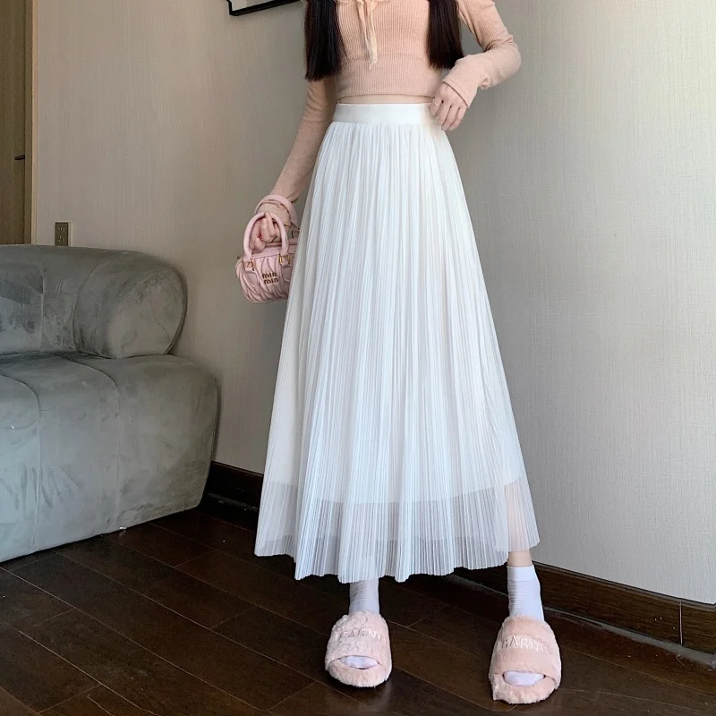 White Lace under Skirt for Pleated f-length Midi Skirt Pure Color Flared Skirt Inner Wear mat Sle
White Lace under Skirt for Pleated f-length Midi Skirt Pure Color Flared Skirt Inner Wear mat Sle