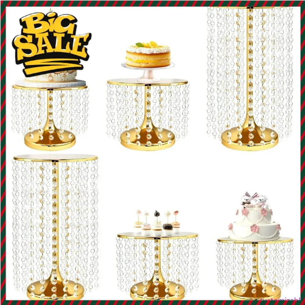 Hot salesElegant Gold Cake Stand Set with Crystal Pendants for Wedding, 6-Piece Metal Dessert Stands for Display
Hot salesElegant Gold Cake Stand Set with Crystal Pendants for Wedding, 6-Piece Metal Dessert Stands for Display