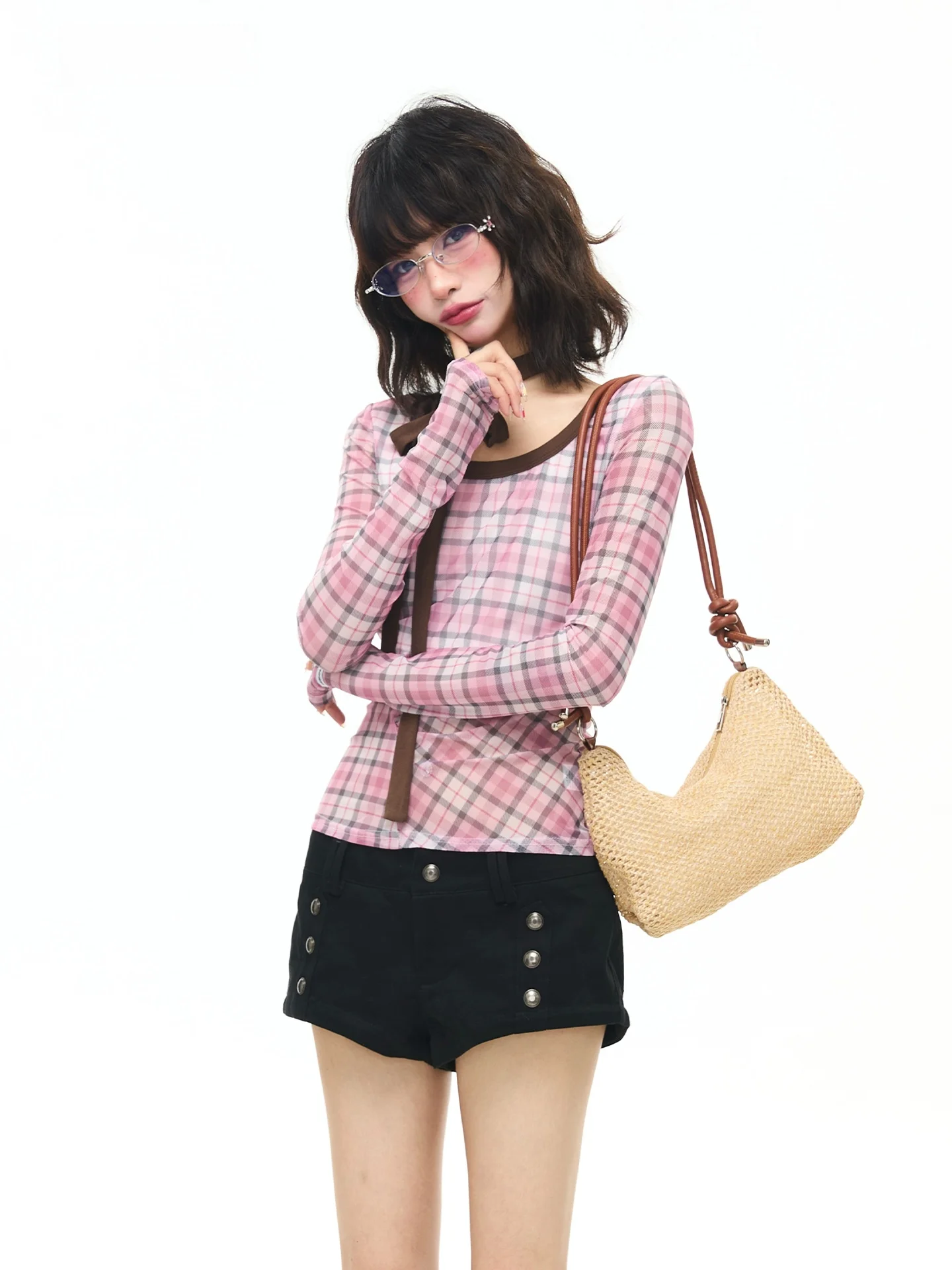 Astrsk Korean Style Plaid Slim Fit Long Sleeve T-Shirt Women's Base Shirt Inner Wear Design Sensation Spring Fashion Top
Astrsk Korean Style Plaid Slim Fit Long Sleeve T-Shirt Women's Base Shirt Inner Wear Design Sensation Spring Fashion Top