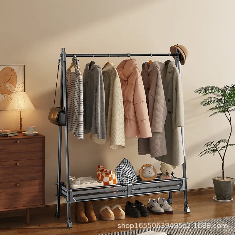 Hanging hanger Bedroom indoor floor household coat rack Movable folding retractable hanger
Hanging hanger Bedroom indoor floor household coat rack Movable folding retractable hanger