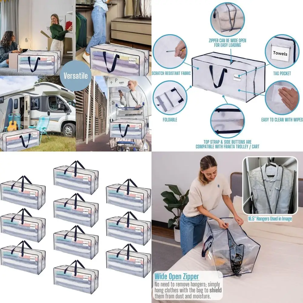 Extra Large Heavy Duty Moving Bags with Backpack Straps, Zippers, and Handles for College Dorms and Moving Supplies
Extra Large Heavy Duty Moving Bags with Backpack Straps, Zippers, and Handles for College Dorms and Moving Supplies