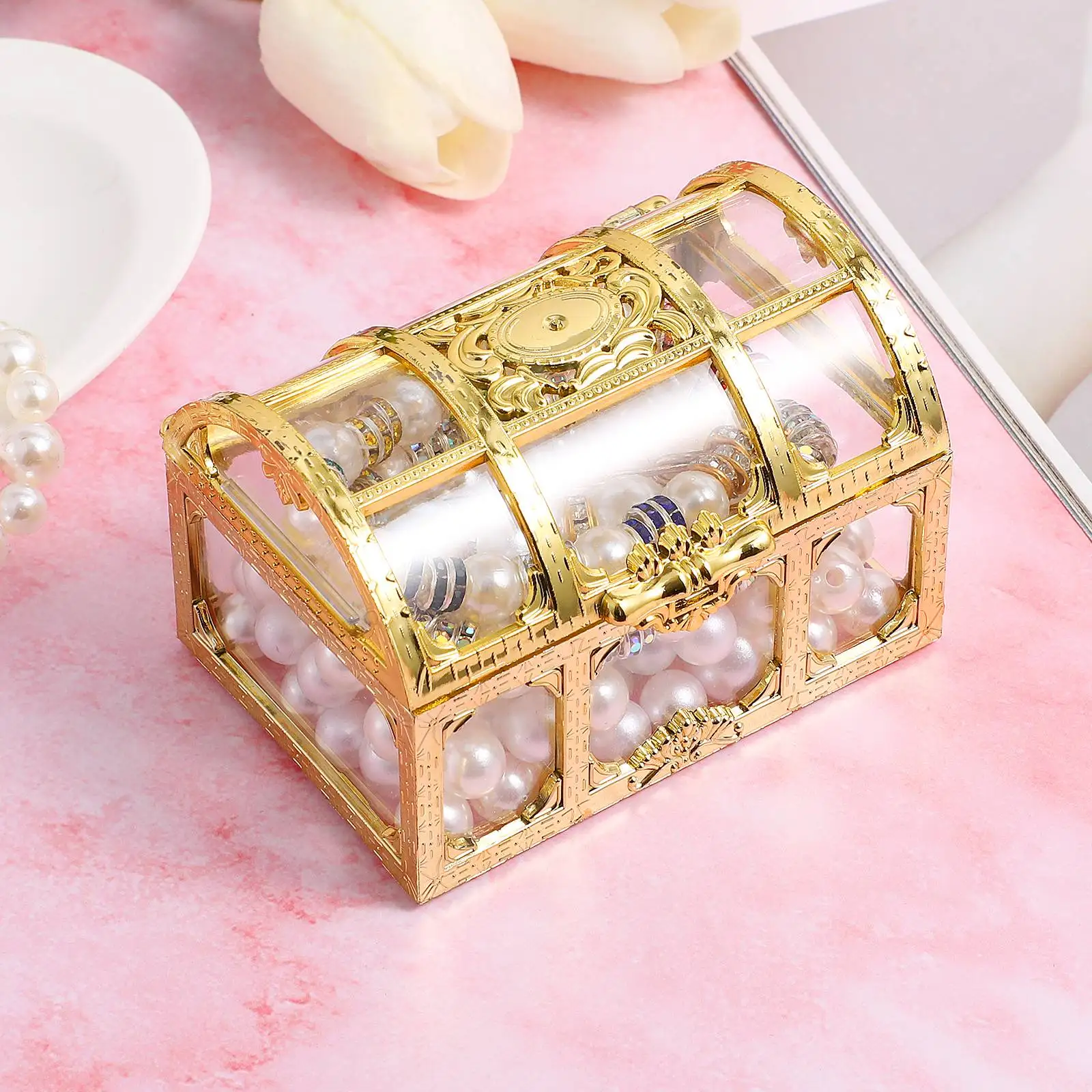 Crystal Gem Toys Plastic Treasure Chest Small Pirate Treasure Box Clear Storage Jewelry Display Home Decor Ornament
Crystal Gem Toys Plastic Treasure Chest Small Pirate Treasure Box Clear Storage Jewelry Display Home Decor Ornament