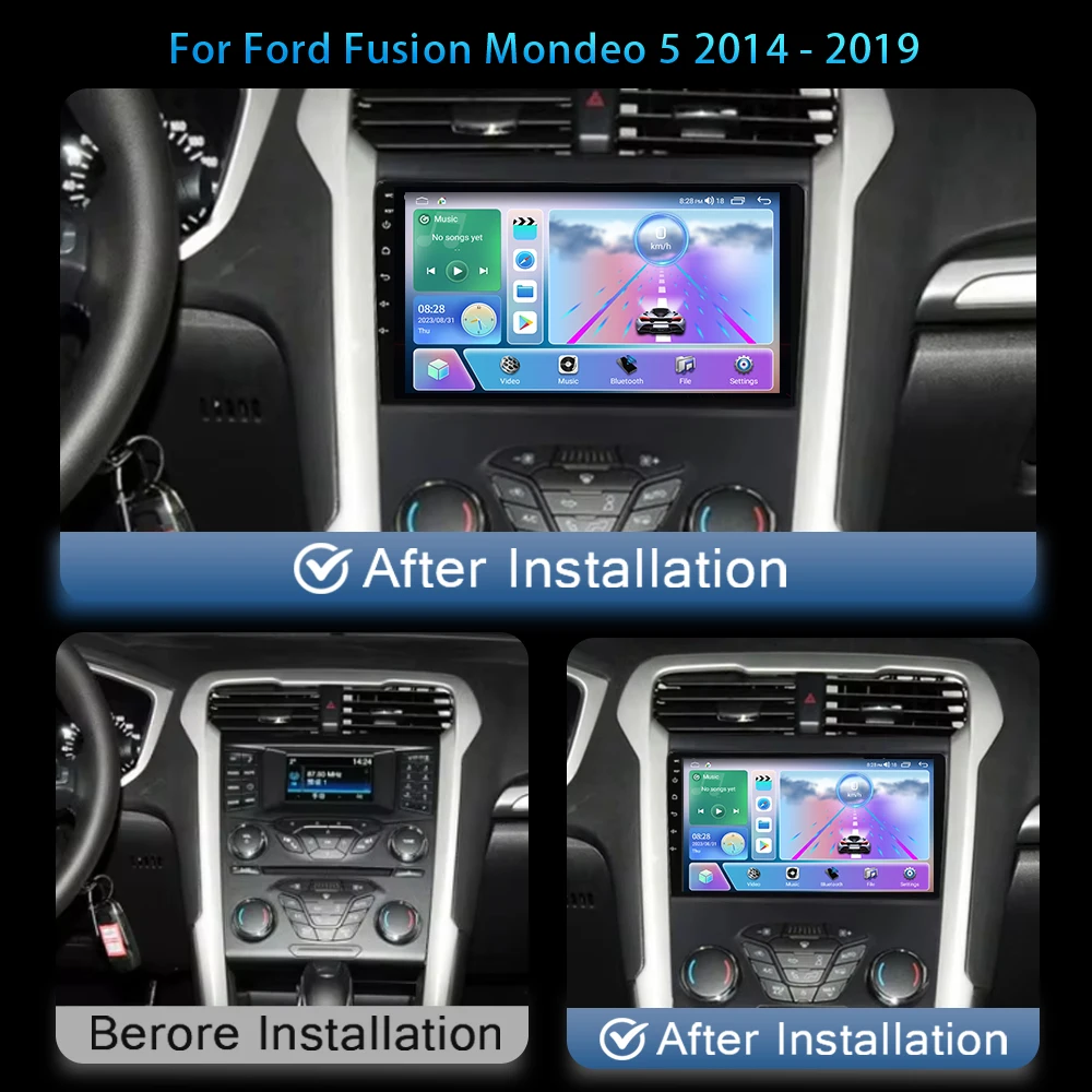 Android 13 For Ford Fusion Mondeo 5 2014-2019 Car Radio Multimedia Video Player Android Auto Carplay Navigation GPS 2Din Stereo
Android 13 For Ford Fusion Mondeo 5 2014-2019 Car Radio Multimedia Video Player Android Auto Carplay Navigation GPS 2Din Stereo