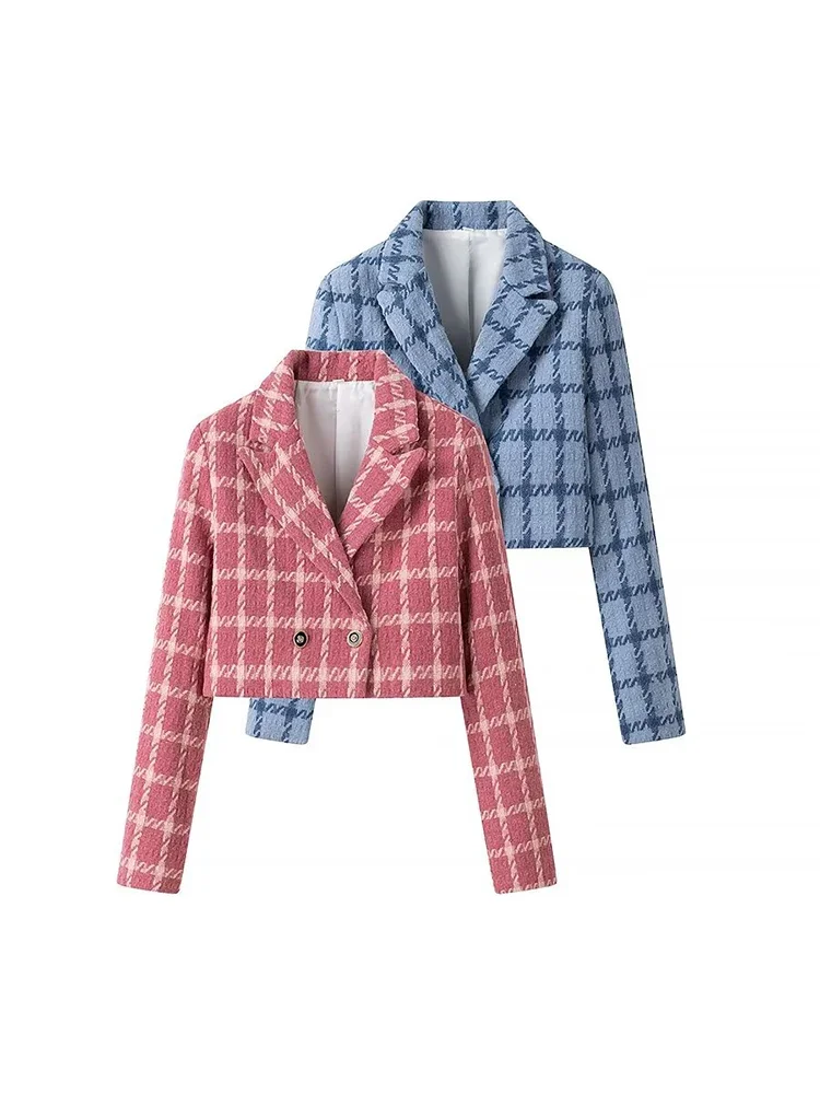 Willshela Women Fashion Plaid Double Breasted Jackets Vintage Lapel Neck Long Sleeves Female Chic Lady Outfits
Willshela Women Fashion Plaid Double Breasted Jackets Vintage Lapel Neck Long Sleeves Female Chic Lady Outfits