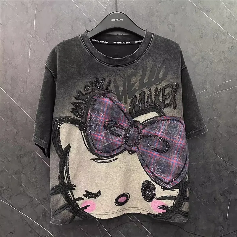 Extra Large 300 Pounds Thin Sequin Print Short Sleeve Women's T-Shirt Summer New Loose Slimming Versatile Best Selling Top
Extra Large 300 Pounds Thin Sequin Print Short Sleeve Women's T-Shirt Summer New Loose Slimming Versatile Best Selling Top