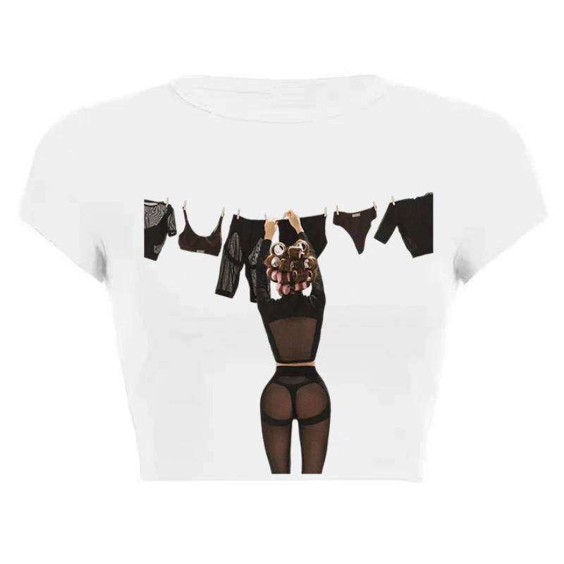 Short sleeved round neck T-shirt with sexy leg photos printed short sleeved top, slim fit, casual, retro, summer 2025, Y2K
Short sleeved round neck T-shirt with sexy leg photos printed short sleeved top, slim fit, casual, retro, summer 2025, Y2K