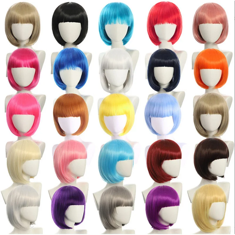 Cosplay wig for women, short colored hair, Halloween anime BOBO
Cosplay wig for women, short colored hair, Halloween anime BOBO