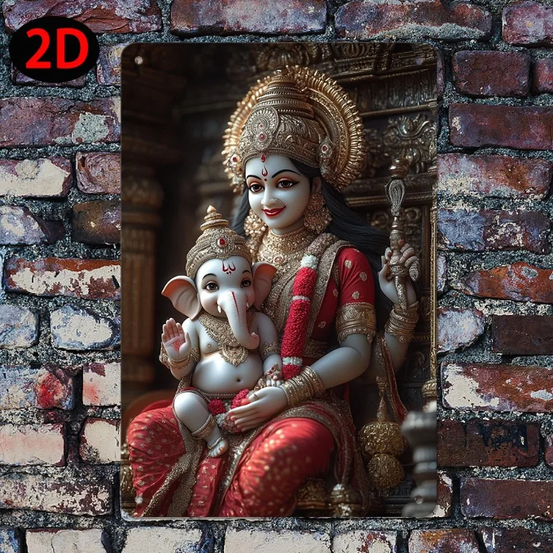 Elegant Indian Goddess & Ganesha Aluminum Wall Art, 7.9x11.9" - Easy-Install Square Metal Sign for Spiritual Home & Office Decor
Elegant Indian Goddess & Ganesha Aluminum Wall Art, 7.9x11.9" - Easy-Install Square Metal Sign for Spiritual Home & Office Decor