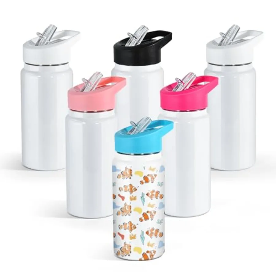 15 OZ Sublimation Tumbler 6 Pack Stainless Steel Bottles Vacuum Flask Tumblers with Sippy Up Lid and Straw Sport Skinny Straigh
15 OZ Sublimation Tumbler 6 Pack Stainless Steel Bottles Vacuum Flask Tumblers with Sippy Up Lid and Straw Sport Skinny Straigh