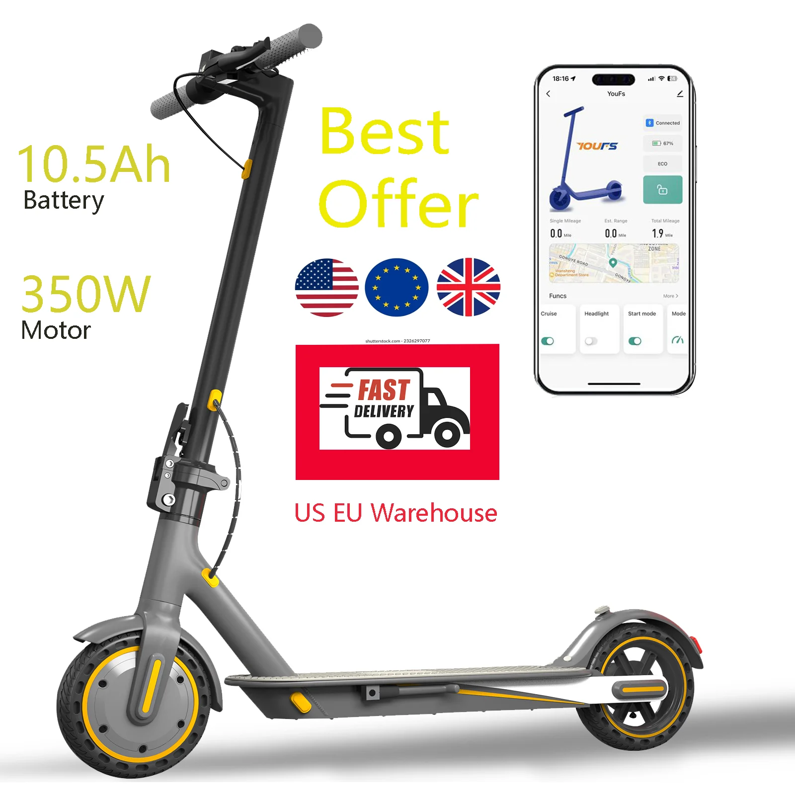Electric scooter V8 36v 10.5ah 8.5 inch honey comb tires easy to fold for 3 seconds easy to carry UK popular electric scooter
Electric scooter V8 36v 10.5ah 8.5 inch honey comb tires easy to fold for 3 seconds easy to carry UK popular electric scooter