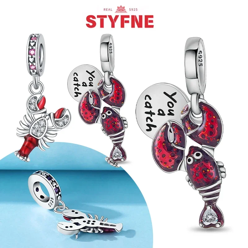 Sterling Silver S925 Cute Crayfish Pendant Beads Charms Fit Original Bracelets Dangle for Women Diy Fine Jewelry Gifts
Sterling Silver S925 Cute Crayfish Pendant Beads Charms Fit Original Bracelets Dangle for Women Diy Fine Jewelry Gifts