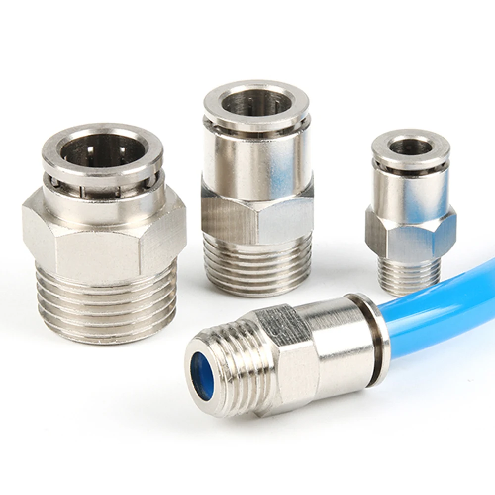 Pneumatic Connectors BSPT M5 1/8" 1/4" 3/8" 1/2" Male Nickel Plated Brass Push-In Quick Coupler Release Air Fitting Pipe
Pneumatic Connectors BSPT M5 1/8" 1/4" 3/8" 1/2" Male Nickel Plated Brass Push-In Quick Coupler Release Air Fitting Pipe
