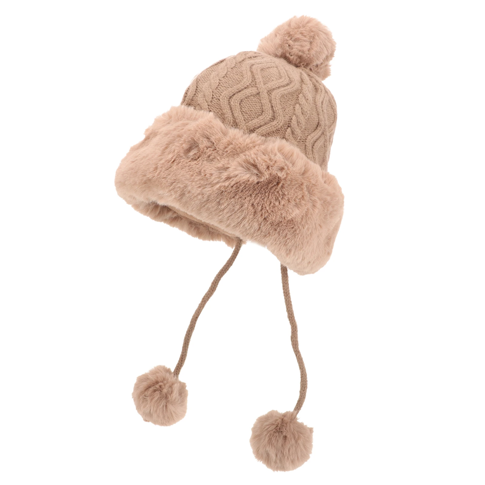 Winter Warm Hats for Women Coffee 3Pom Beanie Fuzzy Lined Knit Cap Comfortable Breathable Polyester Material Winter Hat
Winter Warm Hats for Women Coffee 3Pom Beanie Fuzzy Lined Knit Cap Comfortable Breathable Polyester Material Winter Hat