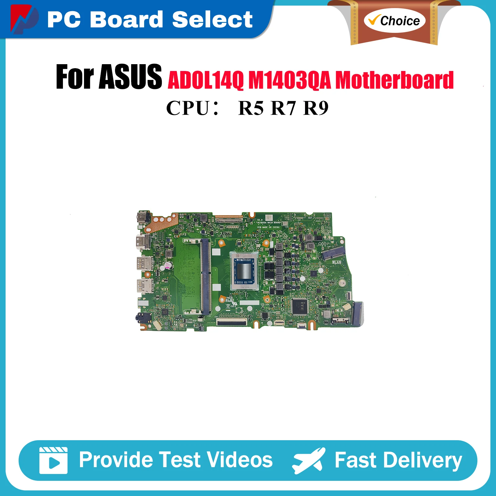 M1403QA Laptop Motherboard For ASUS VivoBook M1403QA ADOL14Q M1403Q Notebook Mainboard With R5 R7 R9 CPU 100% tests OK fast ship
M1403QA Laptop Motherboard For ASUS VivoBook M1403QA ADOL14Q M1403Q Notebook Mainboard With R5 R7 R9 CPU 100% tests OK fast ship