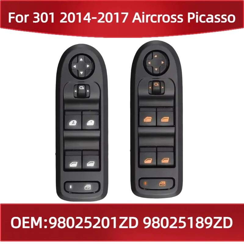 98025201ZD 98025189ZD For Peugeot 301 2014-2017 Aircross Picasso Electric Master Power Window Switch Glass Lifter Button
98025201ZD 98025189ZD For Peugeot 301 2014-2017 Aircross Picasso Electric Master Power Window Switch Glass Lifter Button
