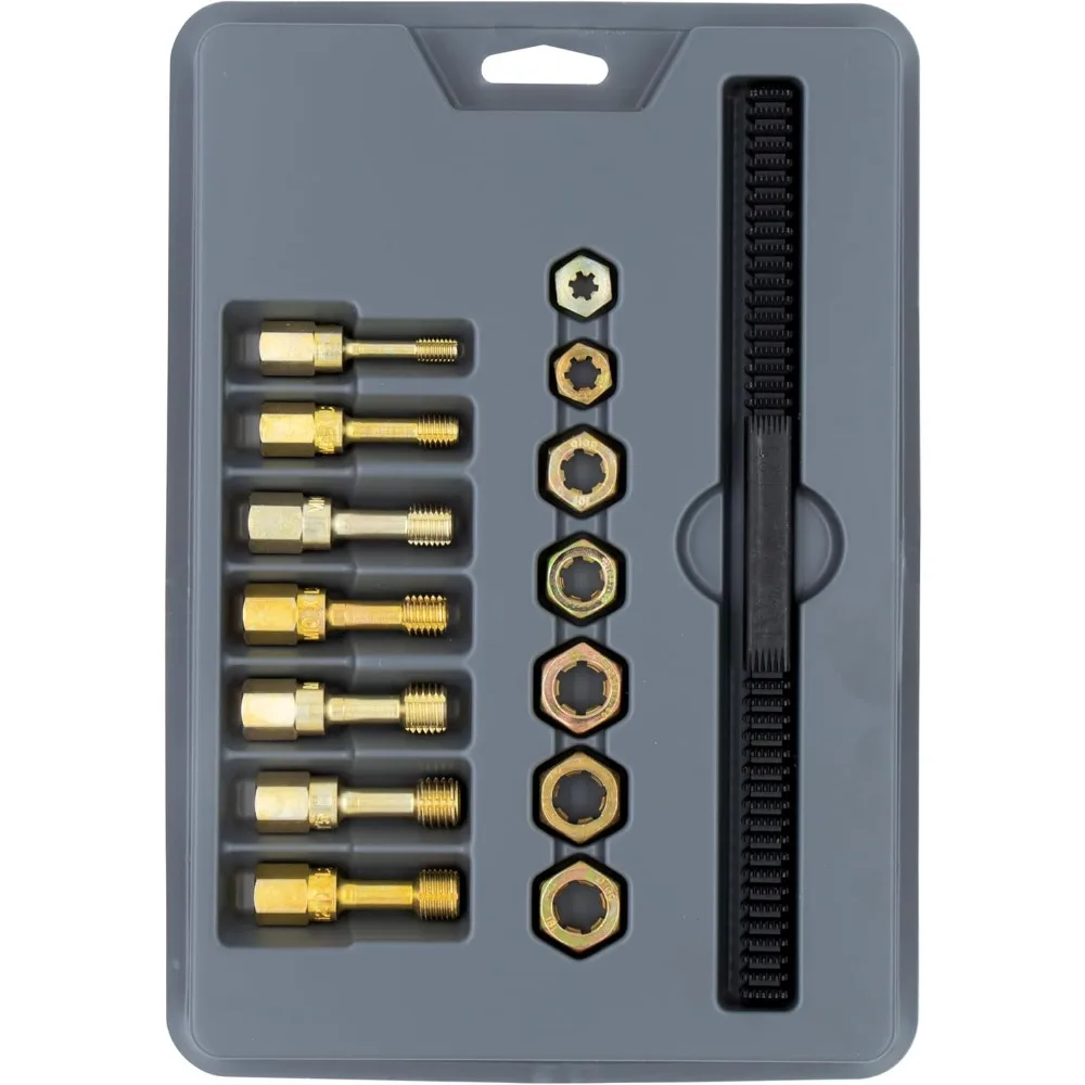 15 Piece Metric Thread Restorer Kit Black Gray
15 Piece Metric Thread Restorer Kit Black Gray