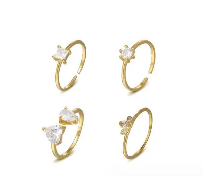 18K Gold INS Authentic Solid 925 Sterling Silver Jewelry Zirconia Prong Ring Fingle adjust C-K1197
18K Gold INS Authentic Solid 925 Sterling Silver Jewelry Zirconia Prong Ring Fingle adjust C-K1197