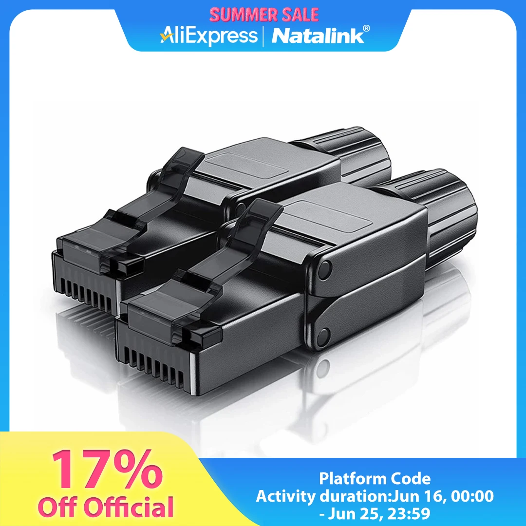 Natalink Cat8 Cat7 Cat6a Connectors RJ45 Tool Free Industrial Ethernet Easy Jack Shielded RJ45 Modular Termination Plug - 1PCS
Natalink Cat8 Cat7 Cat6a Connectors RJ45 Tool Free Industrial Ethernet Easy Jack Shielded RJ45 Modular Termination Plug - 1PCS