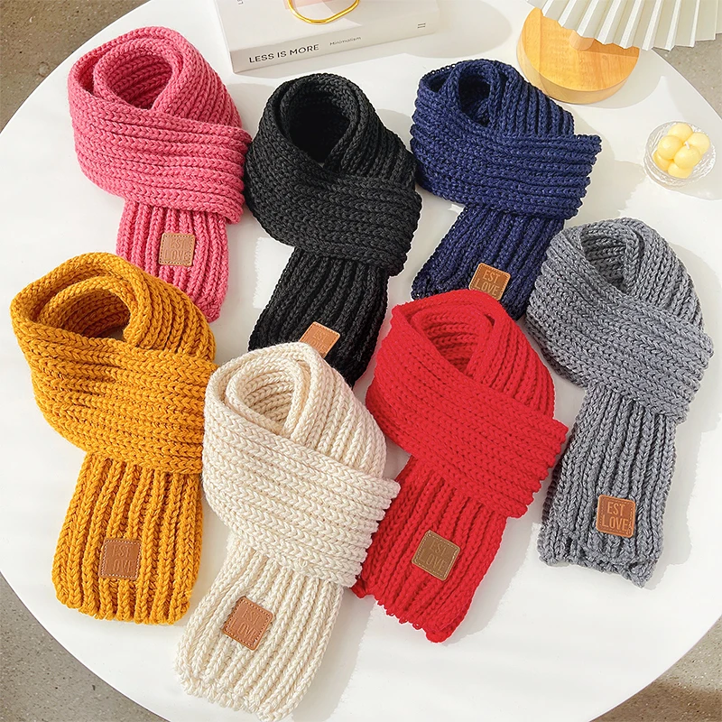 New Winter Children Colors Soft Knitting Wool Thermal Scarf Boys Girls Lovely Outdoor Warmer Scarf Kids Solid Labelled Scarf
New Winter Children Colors Soft Knitting Wool Thermal Scarf Boys Girls Lovely Outdoor Warmer Scarf Kids Solid Labelled Scarf