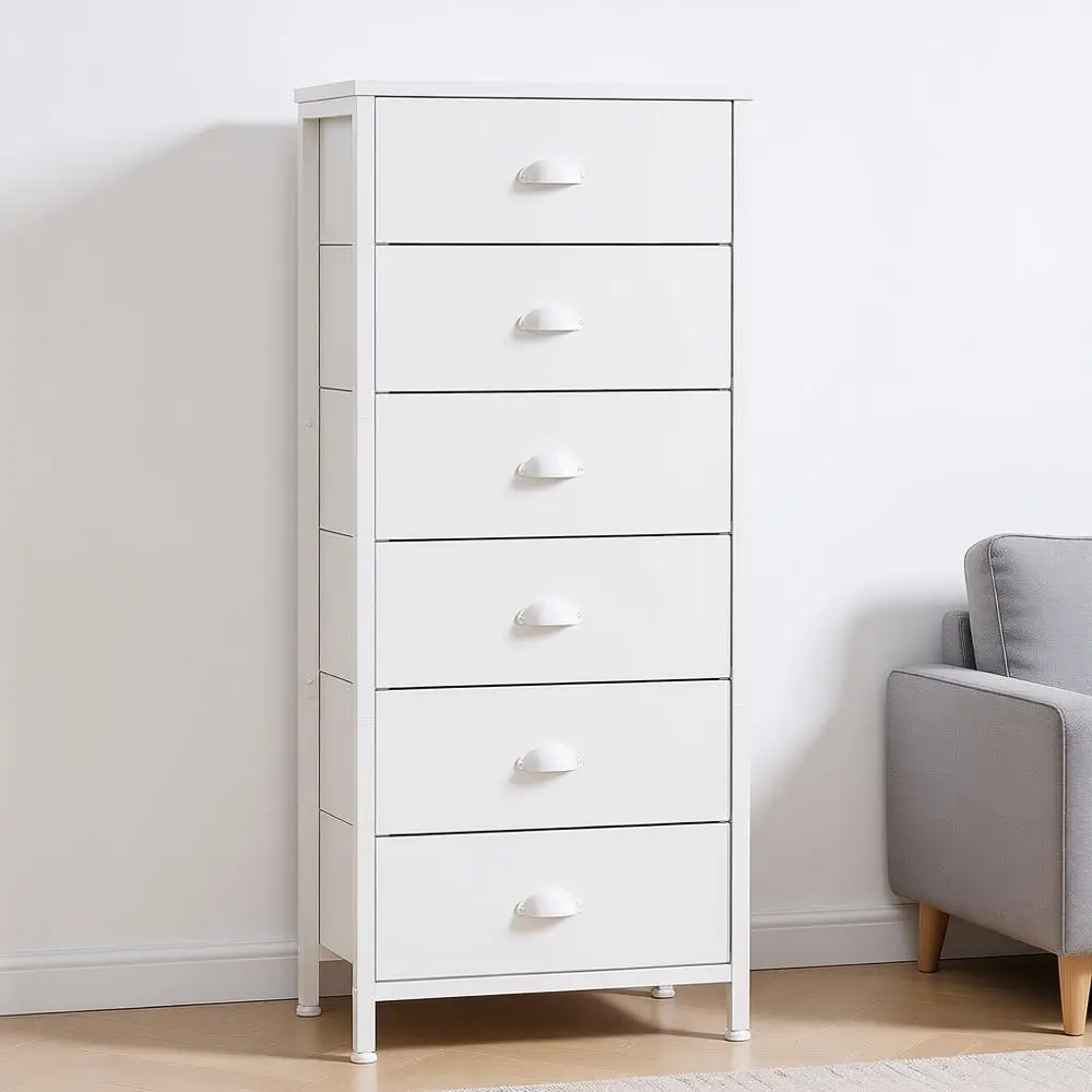 Tall Dresser or Bedroom Storage Tower Unit and End Table with 6 Fabric Drawers, Nightstand Furniture with Drawer Organizer in Li
Tall Dresser or Bedroom Storage Tower Unit and End Table with 6 Fabric Drawers, Nightstand Furniture with Drawer Organizer in Li