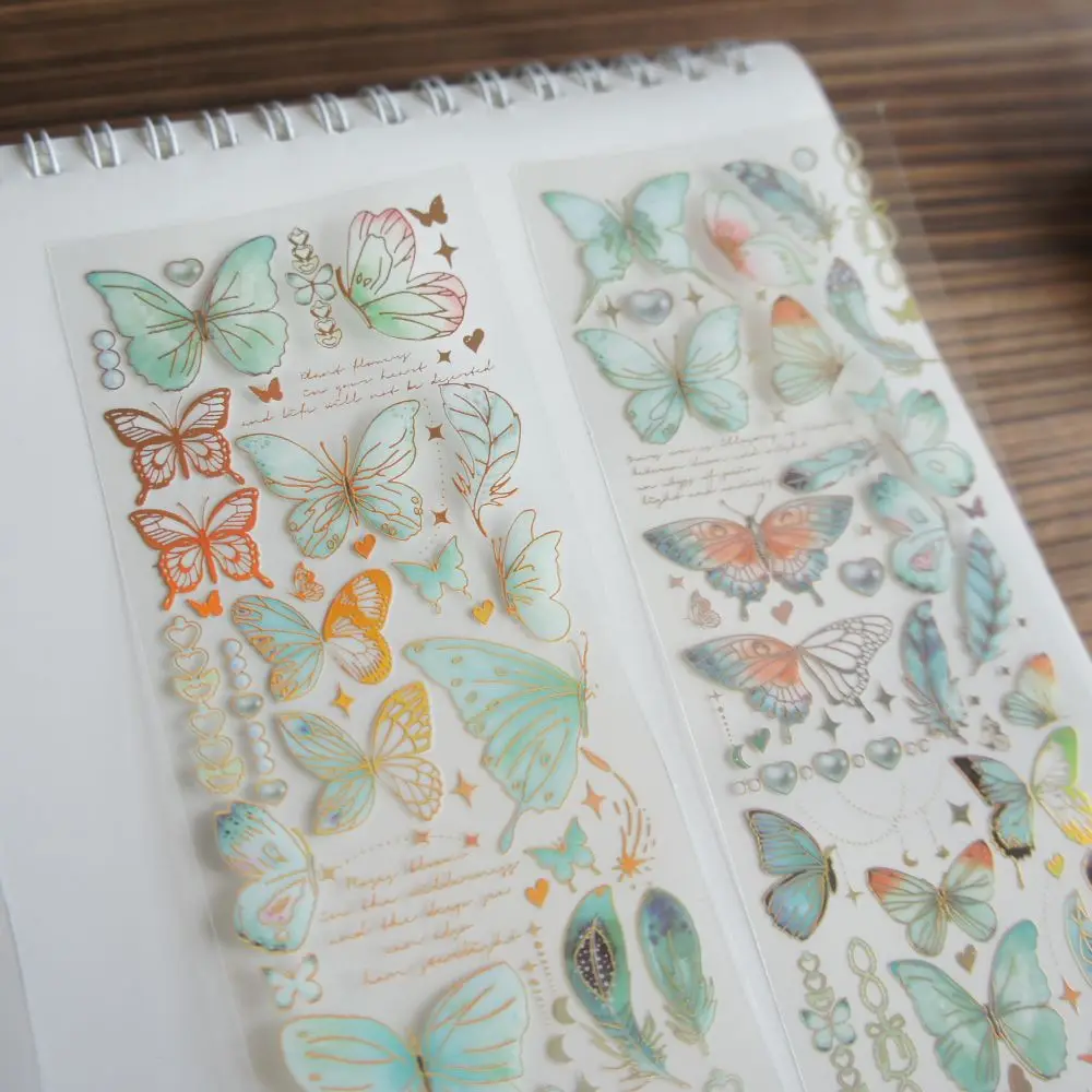 3 Sheets Gold Line Butterfly and Feather Design PVC Sticker Gift Tag Birthday Wedding Gift Decoration Scrapbooking DIY Sticker 
3 Sheets Gold Line Butterfly and Feather Design PVC Sticker Gift Tag Birthday Wedding Gift Decoration Scrapbooking DIY Sticker