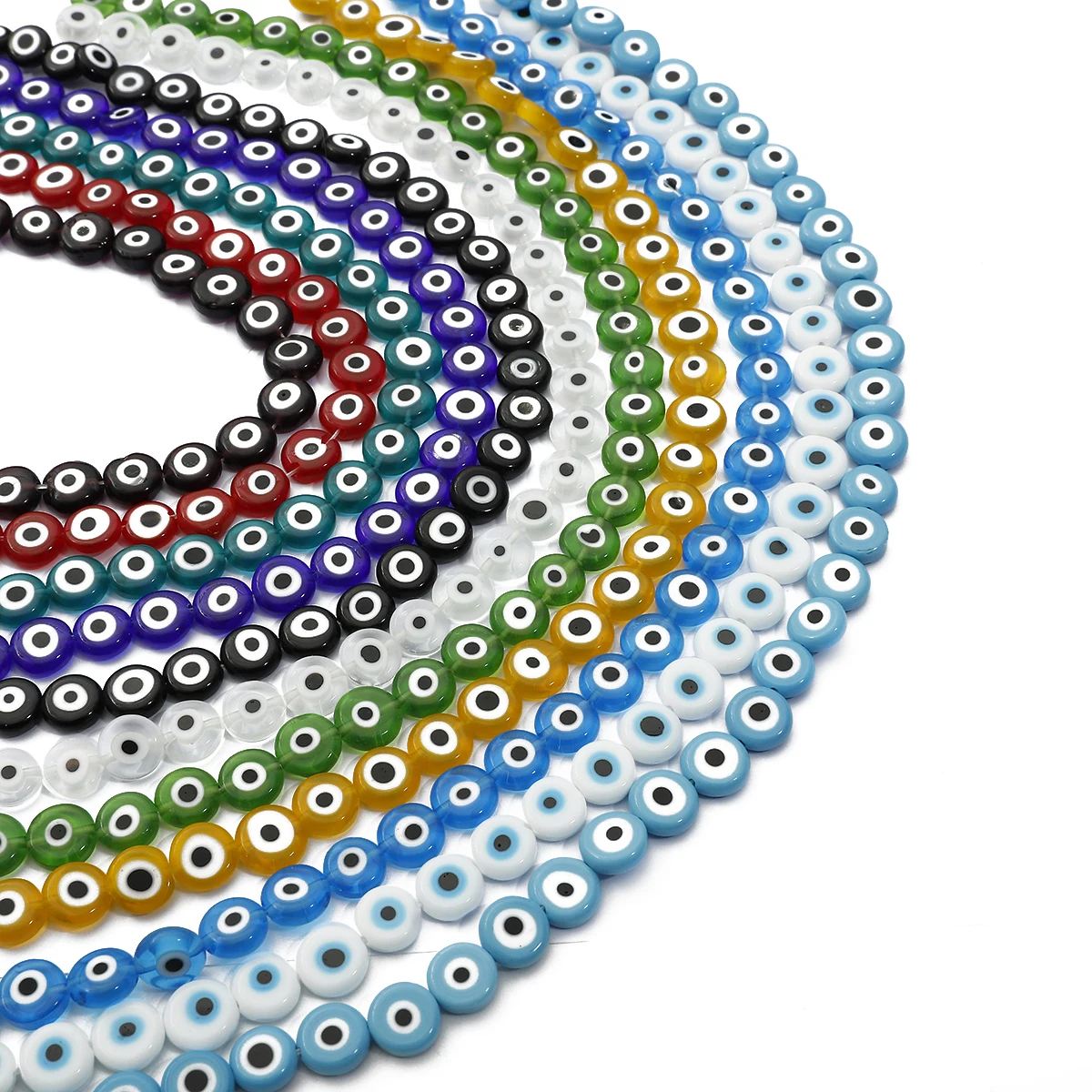 6/8/10mm Evil Eye Glass Beads Flat Round Shape Spacer Beads For Jewelry Making DIY Bracelet Earrings Necklace Accessories
6/8/10mm Evil Eye Glass Beads Flat Round Shape Spacer Beads For Jewelry Making DIY Bracelet Earrings Necklace Accessories