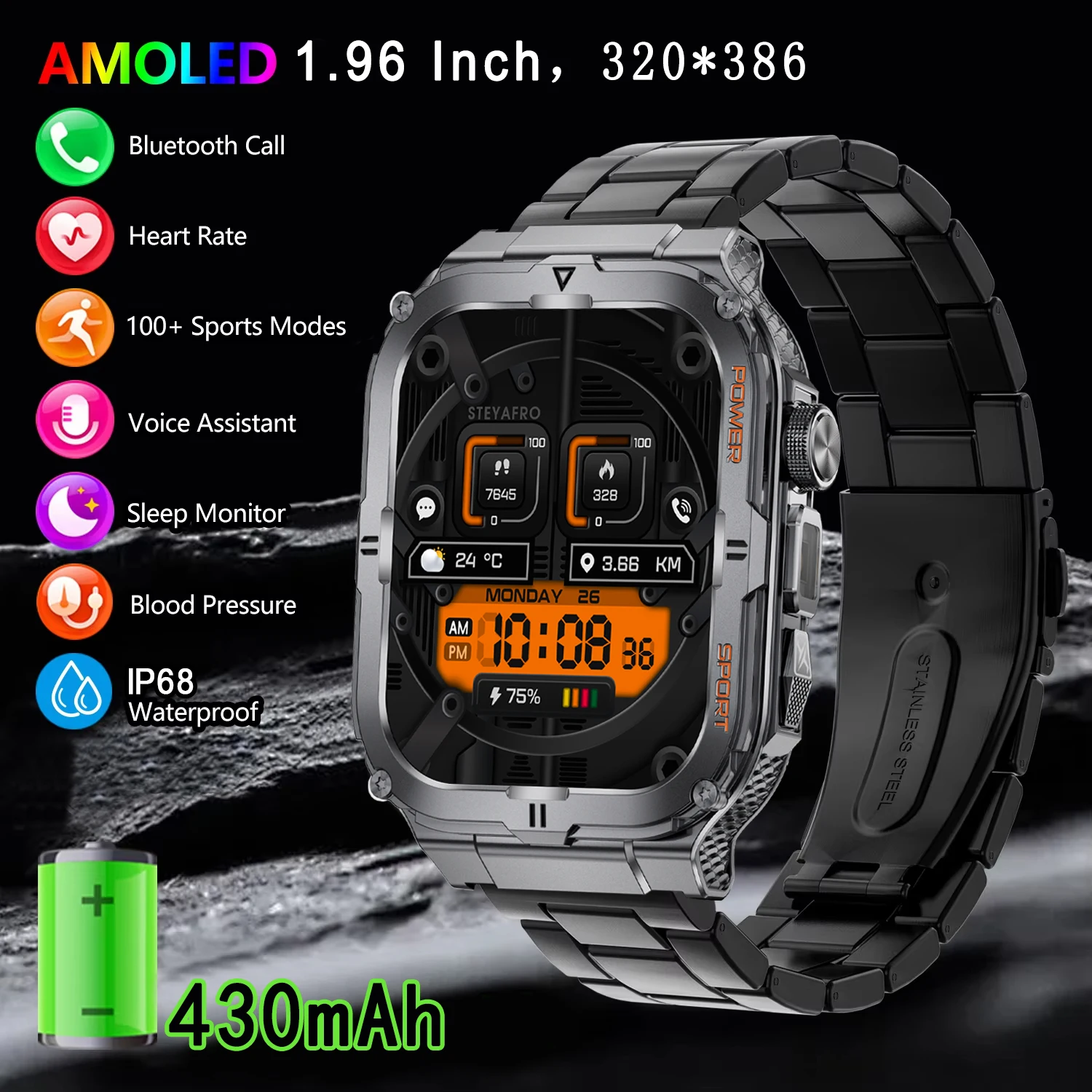 2025 New military Men Gift SmartWatch IP68 water proof BT call Heart Rate Sleep Monitor LED Flashlight GPS Sports For Xiaomi IOS
2025 New military Men Gift SmartWatch IP68 water proof BT call Heart Rate Sleep Monitor LED Flashlight GPS Sports For Xiaomi IOS