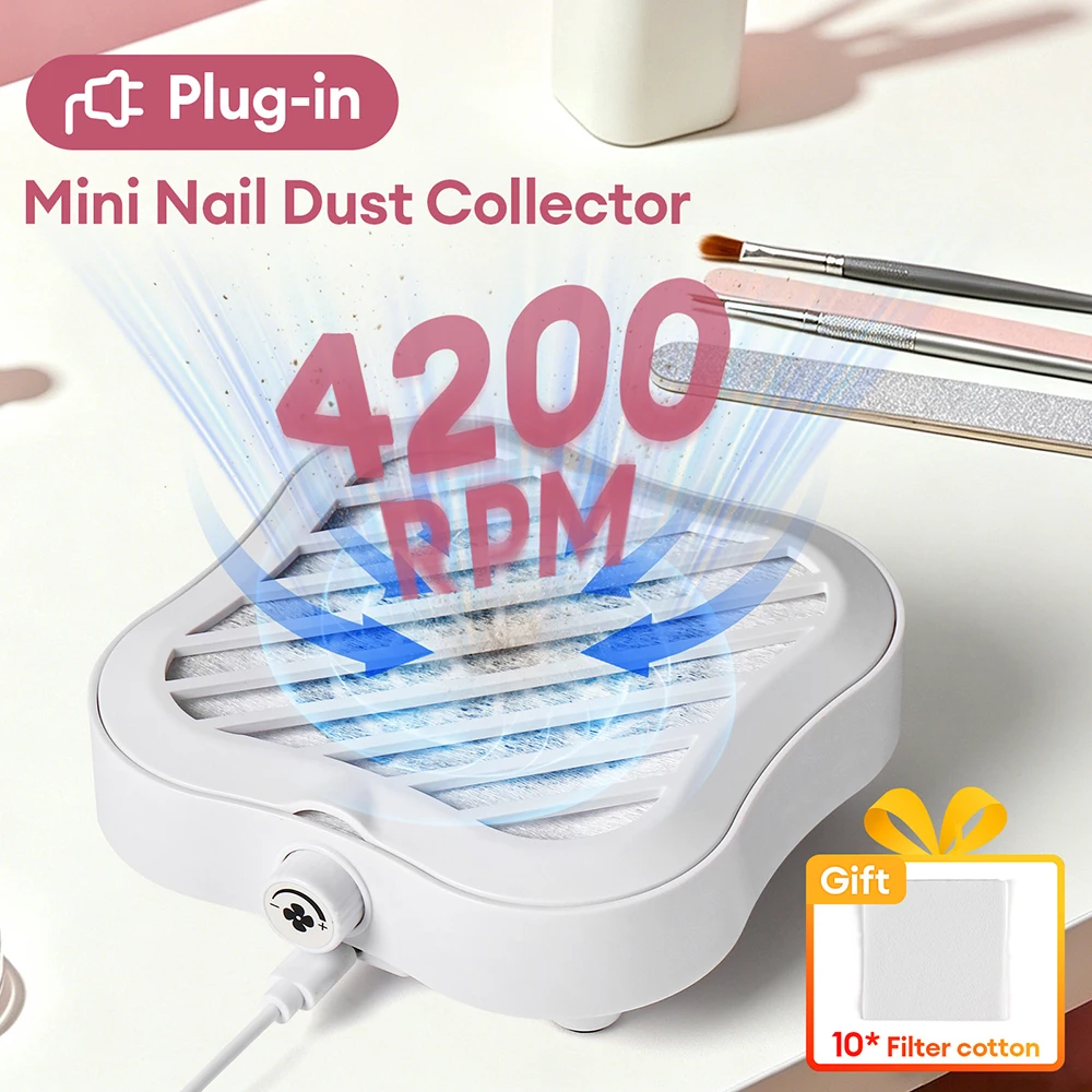 60W Mini Nail Dust Collector 4200RPM Portable Nail Vacuum Fan with Replaceable Filter Cotton for Home Salon Nail Equipment
60W Mini Nail Dust Collector 4200RPM Portable Nail Vacuum Fan with Replaceable Filter Cotton for Home Salon Nail Equipment