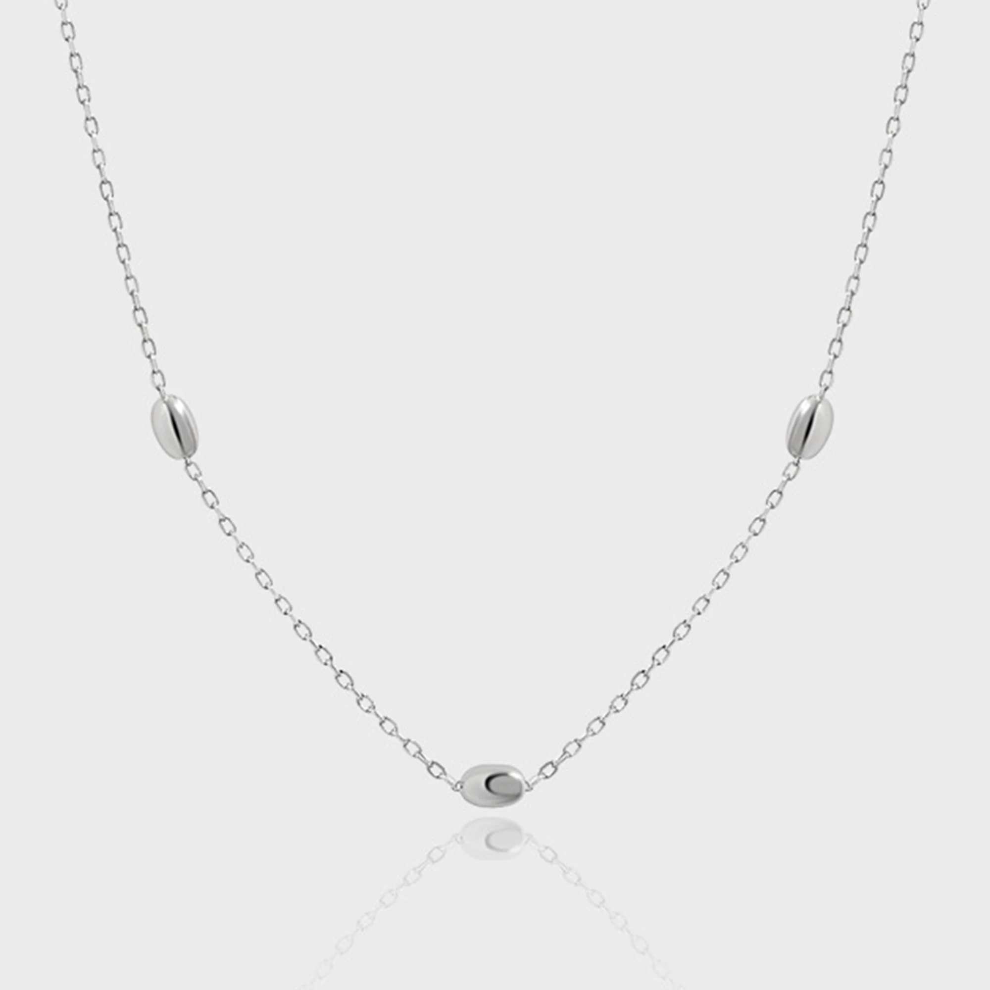 Korean version Instagram niche design geometric ellipse simple stacked round bead chain S925 pure silver collarbone necklace
Korean version Instagram niche design geometric ellipse simple stacked round bead chain S925 pure silver collarbone necklace